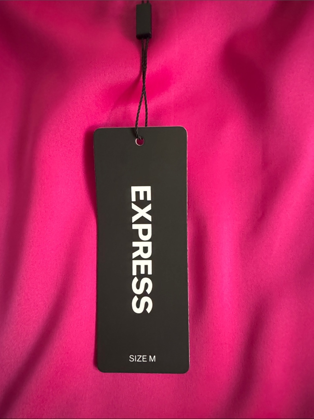 Express Fuchsia Satin V-Neck Cami - Picture 2 of 7